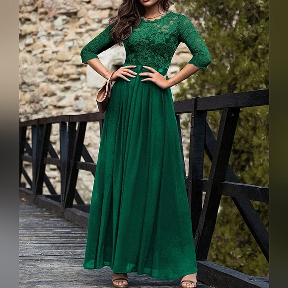 kenzie green lace cutout maxi dress Jessalynn Cut-Out Long Sleeve Maxi Dress Green